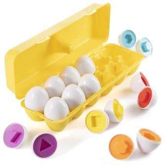 Prextex My First Find and Match Easter Matching Eggs with Yellow Eggs Holder