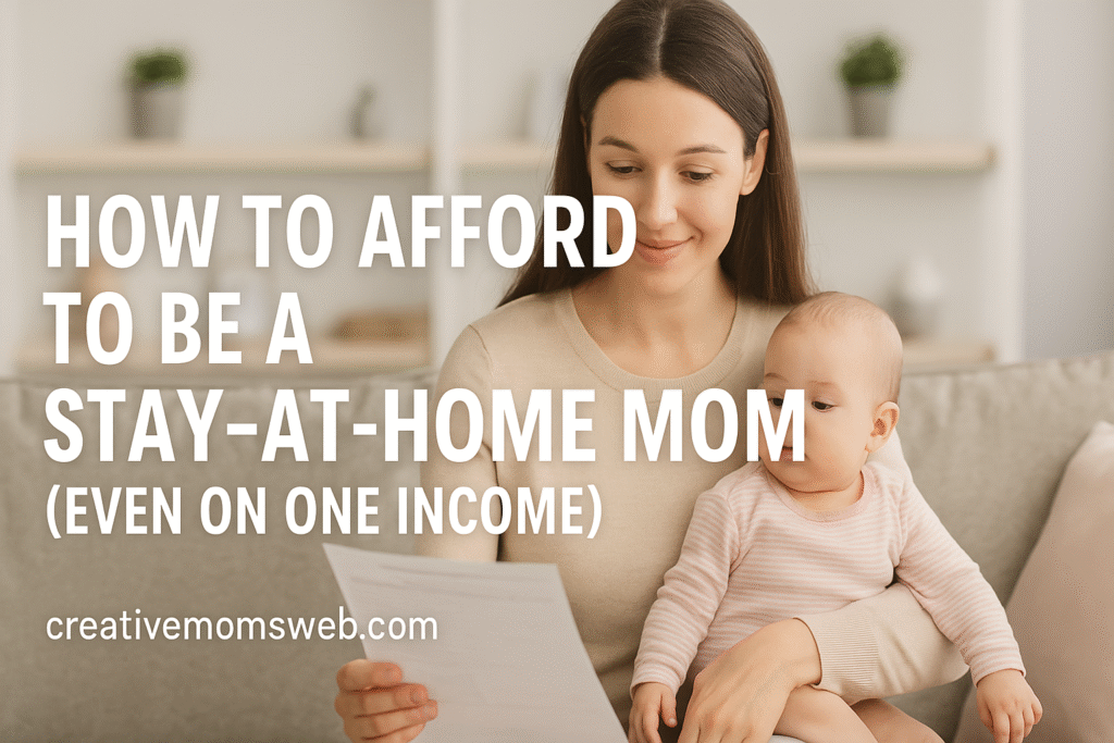 How to afford to be a stay-at-home mom