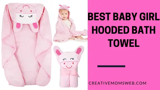 Hooded towel for baby girl
