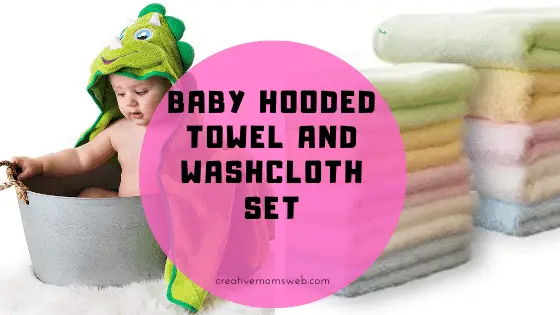Baby hooded towel and washcloth set