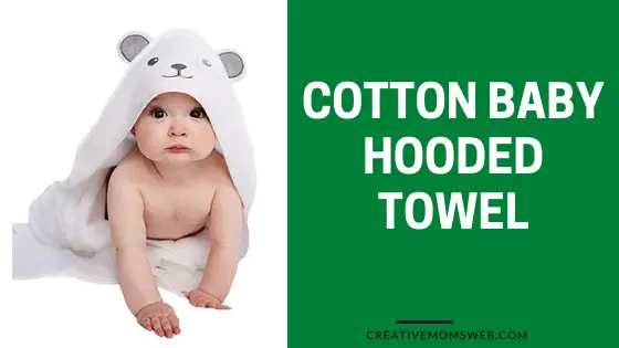 Cotton baby towel with hood