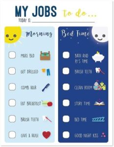 Children inspire routine charts for morning and bedtime