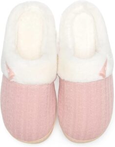 NineCiFun Women's Slip on Fuzzy House Slippers 