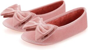 Ballerina-style slippers with faux fur