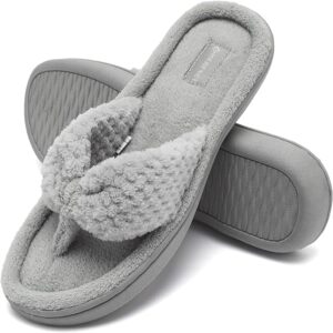 CIOR Women's Cozy Memory Foam Spa Thong Flip Flops 