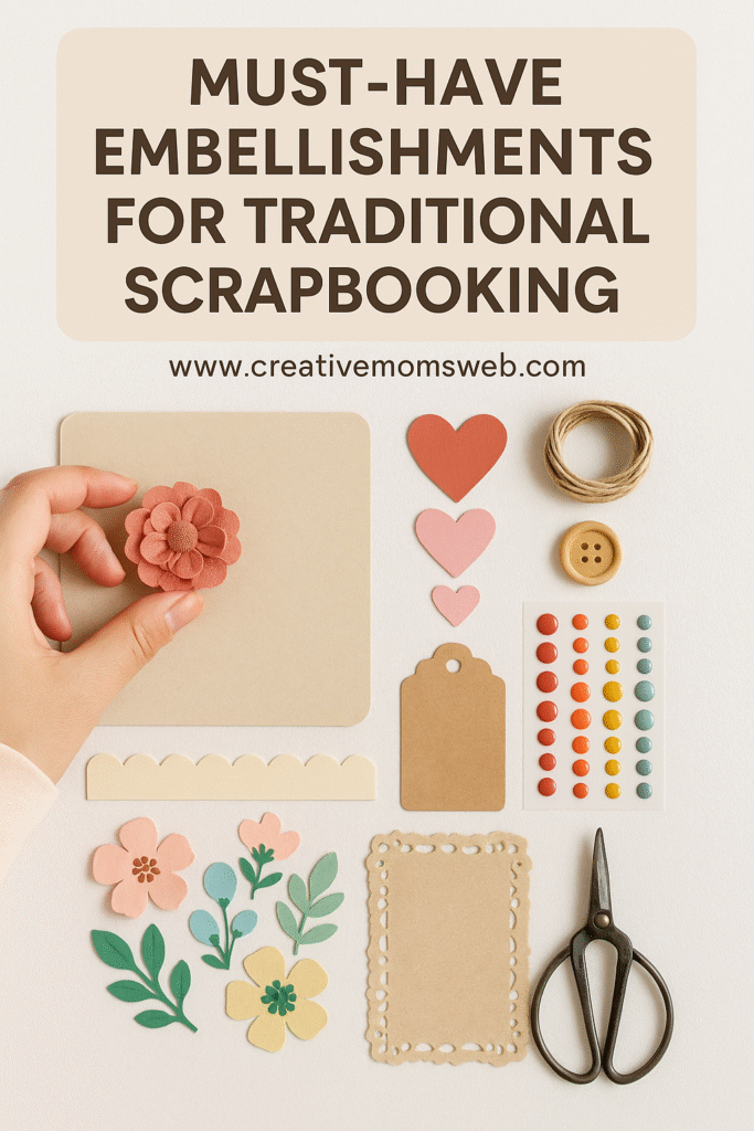 Must have embellishments for traditional scrapbooking