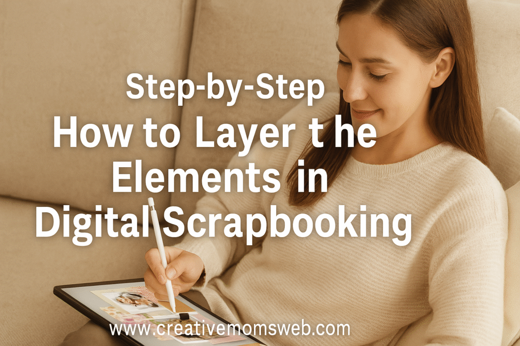 Step-by-step how to layer elements in digital scrapbooking