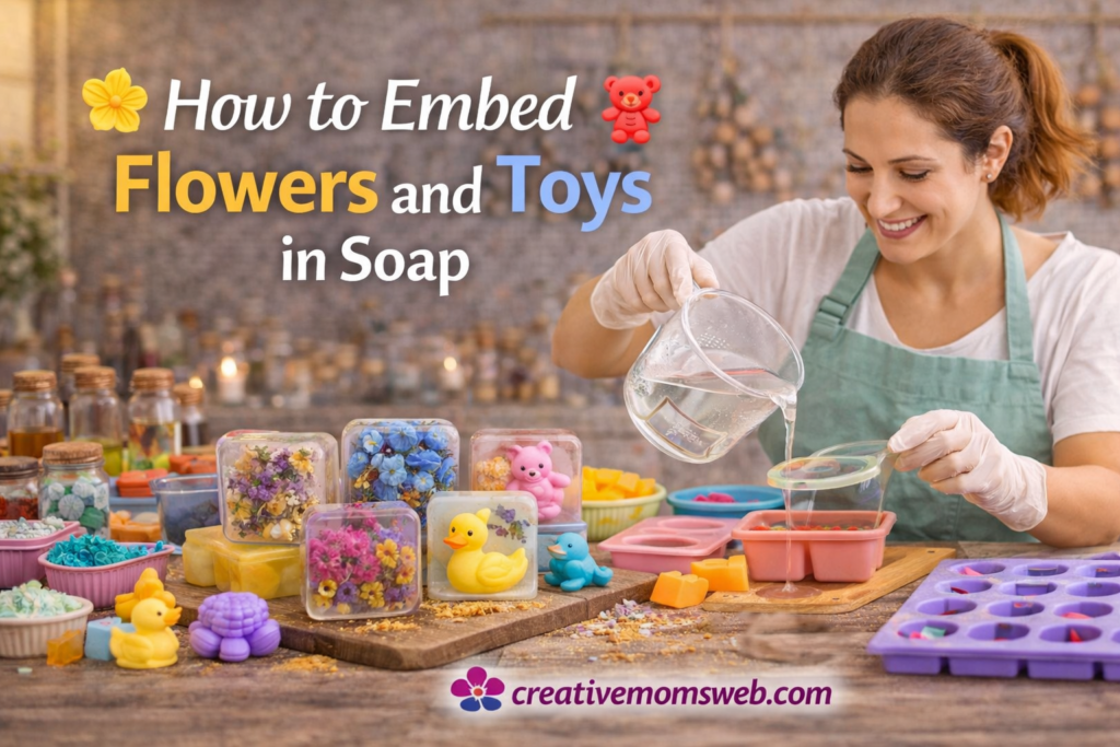 How to Embed Flowers and Toys in Soap. 