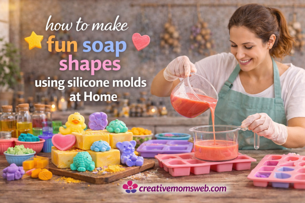 how to make fun soap shapes using silicone molds at home